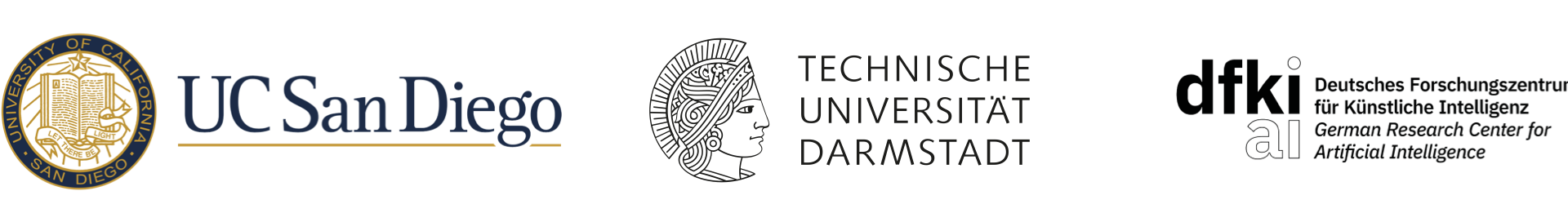 UC San Diego, Technische Universität Darmstadt, German Research Center for Artificial Intelligence (DFKI)